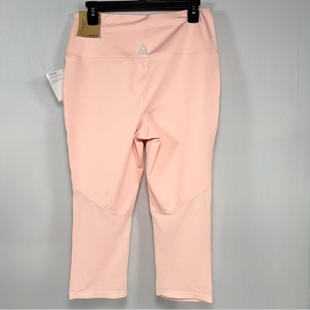 High Rise Reebok Impatiens Pink Align Capri Size L Large - Picture 3 of 13
